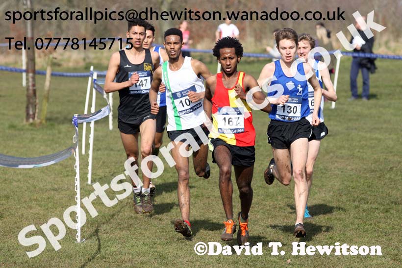 Mens under-20s 2016 Inter Counties Cross Country Champs. and Cross Challenge Final, Cofton Park, Birmingham. Photo: David T. Hewitson/Sports for All Pics